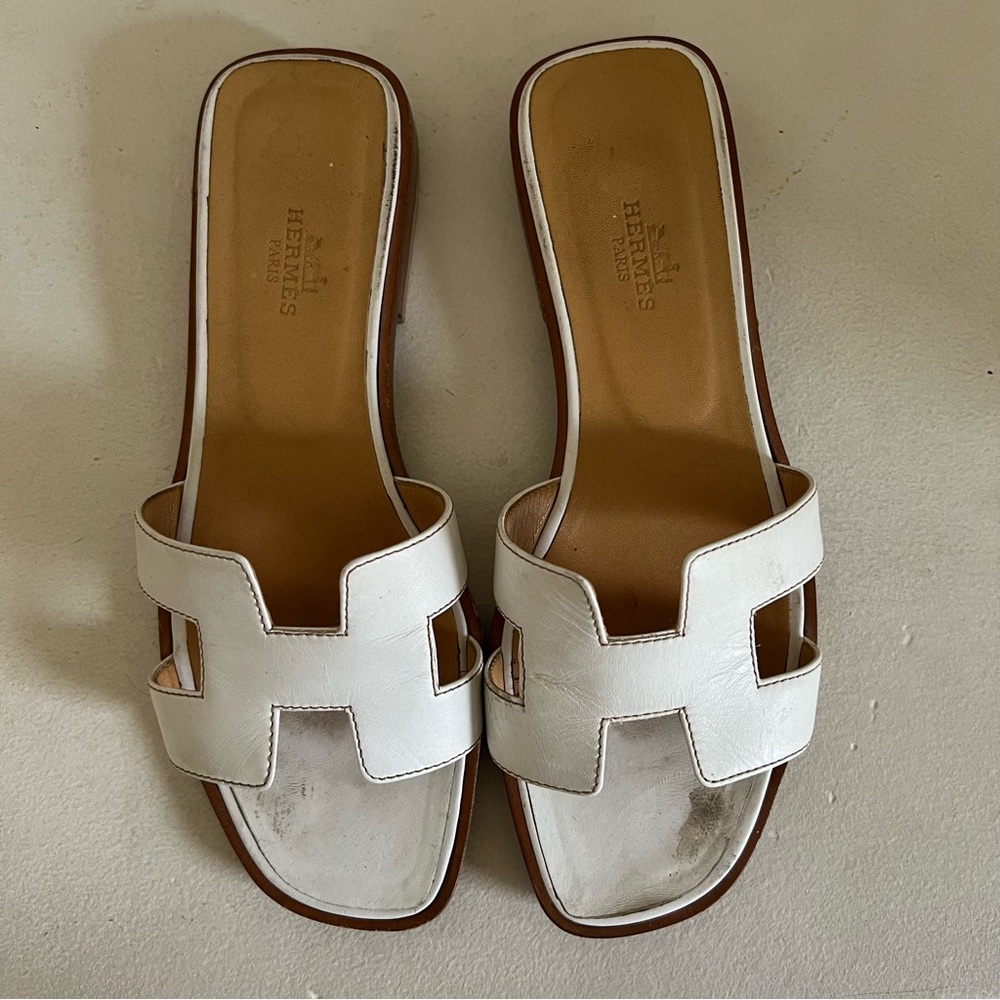 Hermes Oran White 36.5